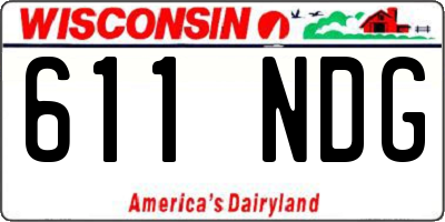 WI license plate 611NDG
