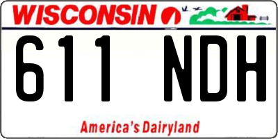 WI license plate 611NDH