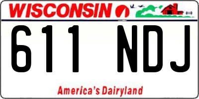 WI license plate 611NDJ