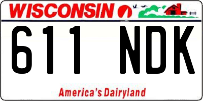 WI license plate 611NDK