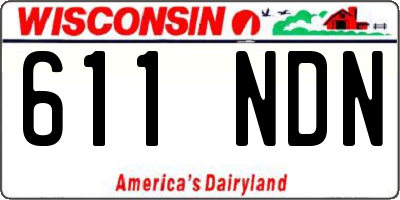 WI license plate 611NDN