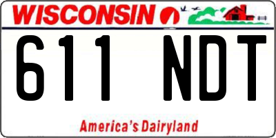 WI license plate 611NDT