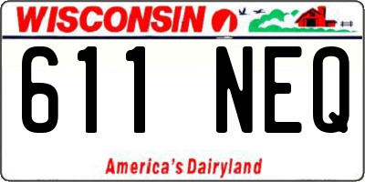 WI license plate 611NEQ