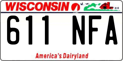 WI license plate 611NFA