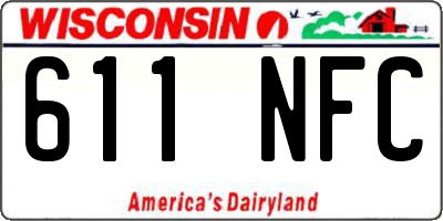 WI license plate 611NFC