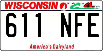WI license plate 611NFE