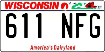 WI license plate 611NFG