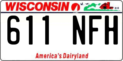 WI license plate 611NFH