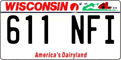 WI license plate 611NFI