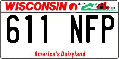 WI license plate 611NFP