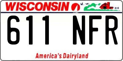 WI license plate 611NFR