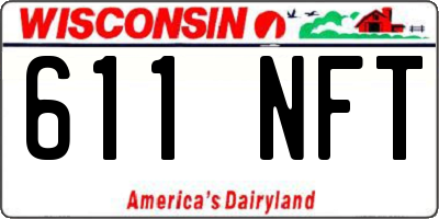WI license plate 611NFT