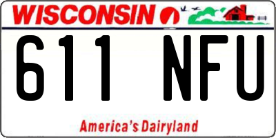 WI license plate 611NFU
