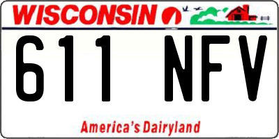 WI license plate 611NFV