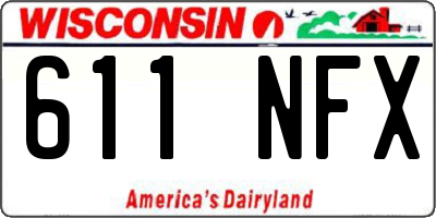 WI license plate 611NFX