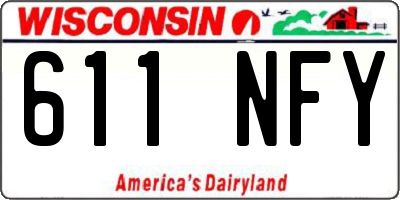WI license plate 611NFY