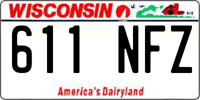 WI license plate 611NFZ