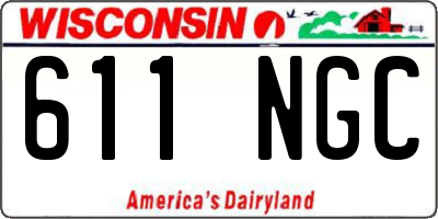 WI license plate 611NGC