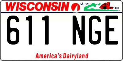 WI license plate 611NGE