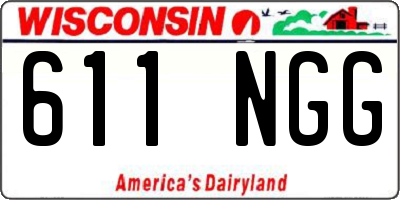 WI license plate 611NGG
