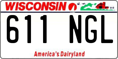 WI license plate 611NGL