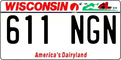 WI license plate 611NGN