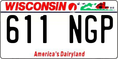WI license plate 611NGP