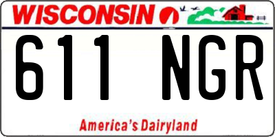 WI license plate 611NGR
