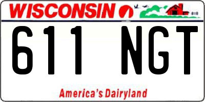 WI license plate 611NGT