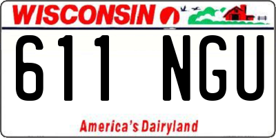 WI license plate 611NGU