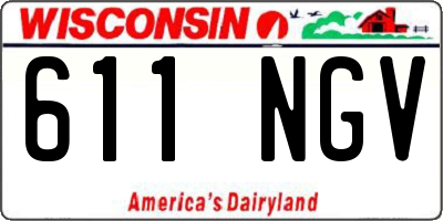 WI license plate 611NGV