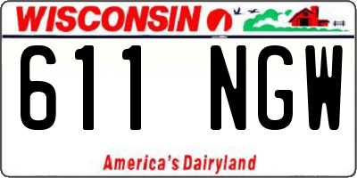 WI license plate 611NGW