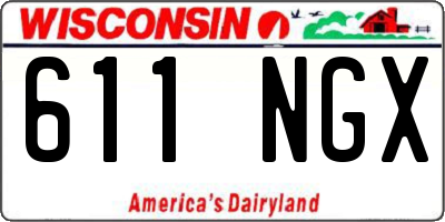 WI license plate 611NGX