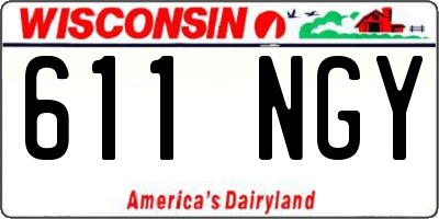WI license plate 611NGY