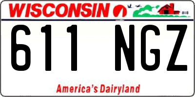 WI license plate 611NGZ