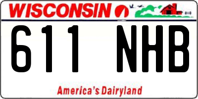 WI license plate 611NHB