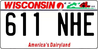 WI license plate 611NHE