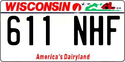 WI license plate 611NHF