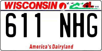 WI license plate 611NHG