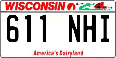 WI license plate 611NHI