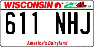 WI license plate 611NHJ