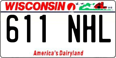 WI license plate 611NHL