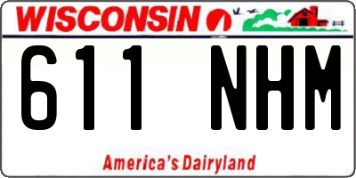 WI license plate 611NHM