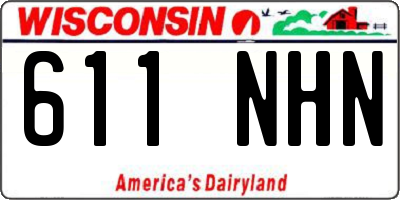 WI license plate 611NHN