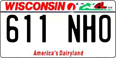 WI license plate 611NHO