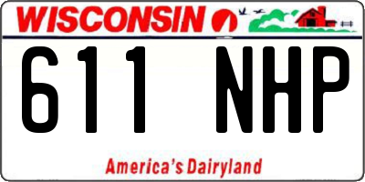 WI license plate 611NHP