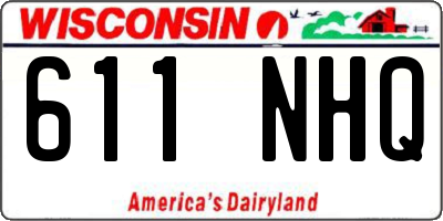 WI license plate 611NHQ