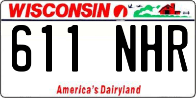 WI license plate 611NHR