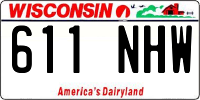 WI license plate 611NHW