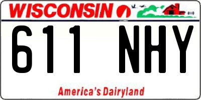 WI license plate 611NHY